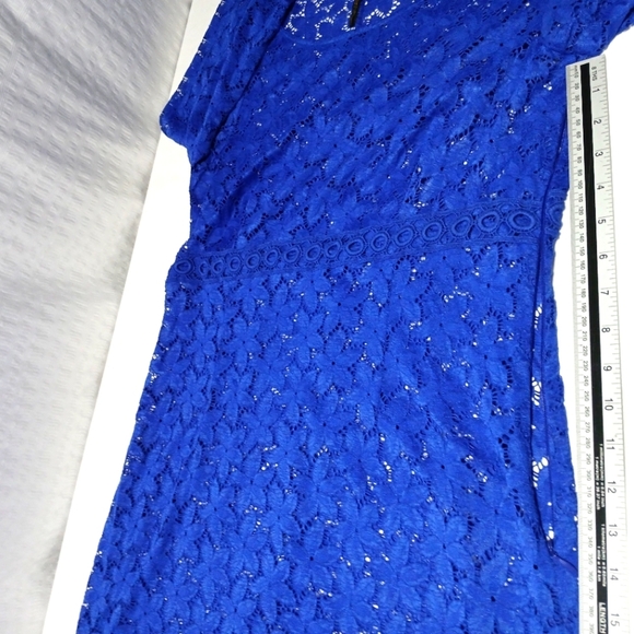 Landry By Shelli Seagal Elegant Soft Lace Lined Midi Dress. Size 12 - Picture 5 of 10